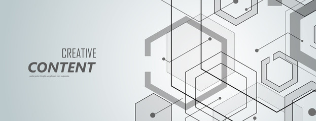 Abstract geometric background with gexagon shapes