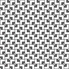 Monochrome Geometric Seamless Pattern. Black and white style pattern with squares
