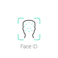 Face ID. Vector icon