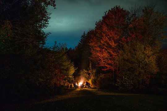 Campfire in Vermont