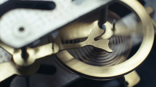 Rotating gears mechanical watches. Pendulum clock. 4K