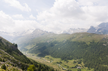 Fototapeta na wymiar Sils, Val Fex, Fextal, Fexgletscher, Wanderweg, Marmorè, Alpen, Oberengadin, Graubünden, Sommer, Schweiz
