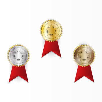The award of the best organization. Winner.  Achievement Icon Isolated on White Background.