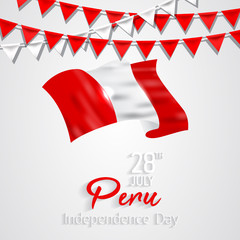 Independence Day of Peru vector.