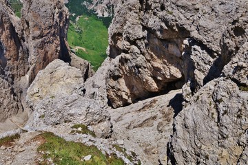 Fototapeta premium Felsenschlucht, Sellagruppe, Dolomiten