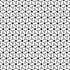 Monochrome Geometric Seamless Pattern. Black and white style pattern. Ornament pattern illustration