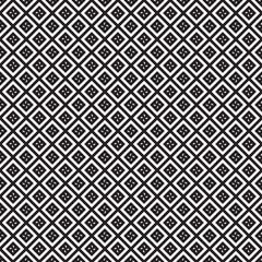 Monochrome Geometric Seamless Pattern. Black and white style pattern. Square tiles. Repeating geometric tiles with smooth rhombuses/