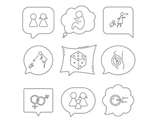 Pregnancy, pediatrics and family planning icons.