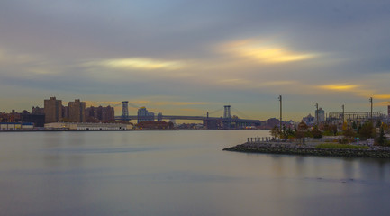 Naklejka premium New York city Brooklyn bridge 