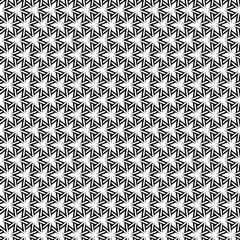 Monochrome Geometric Seamless Pattern. Black and white style pattern. Mosaic triangles