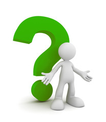 question mark and man concept illustration