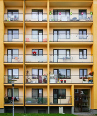 Fototapeta premium facade of the new apartment building