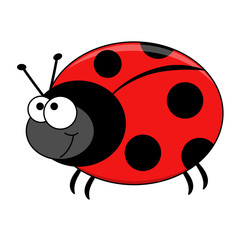 Cute cartoon ladybug.