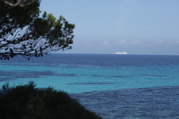 Fototapeta na wymiar Sea Ship El Arenal Mallorca harbor