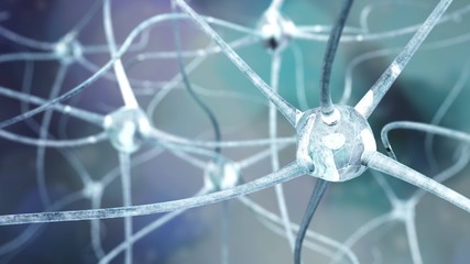 Neuron. Neural network. Nervous system.
3D rendering
