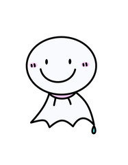 てるてる坊主頬色水滴(ピンク)