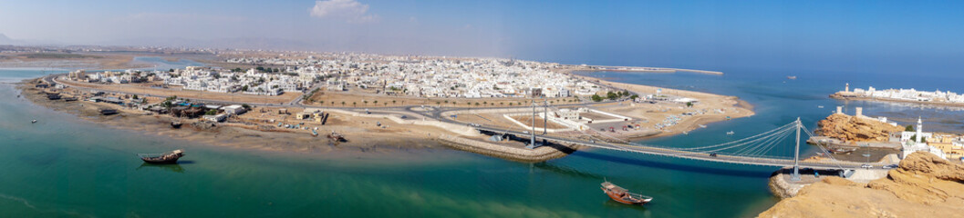 Panoramic of Sur harbor - Sultanate of Oman - obrazy, fototapety, plakaty