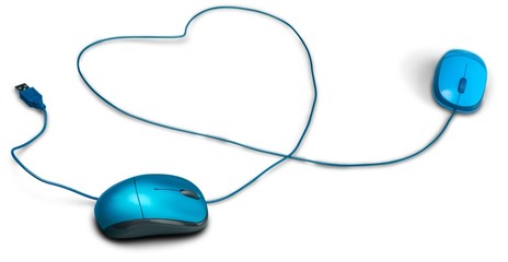 Heart Shape Formed by Mouse Cable
