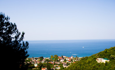 Gagra from a height, the streets of the city, Abkhazia