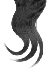 Black hair, isolated over white