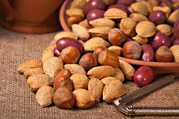 Still life of mixed nuts