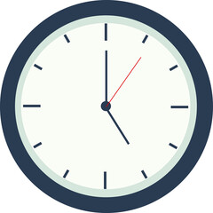 Isolated Black and White Clock Icon Design.