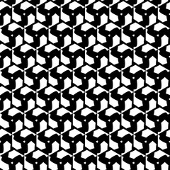 Black and white seamless pattern. Swirling