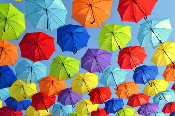 Fototapeta na wymiar colorful background with umbrellas