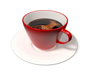 Red cup of coffee