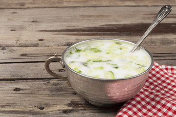 a bowl of yoghurt over table
