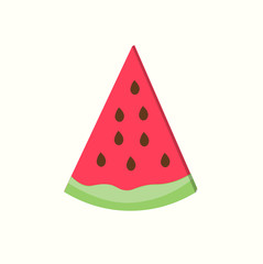 Isolated Watermelon Icon on White Background.