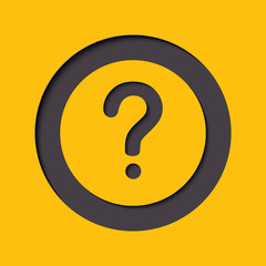Question mark sign icon, illustration.Help symbol. FAQ sign. Flat design style