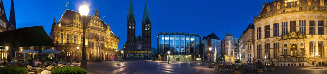 Fotobehang bremen historic city germany in the evening high definition panorama © Tobias Arhelger