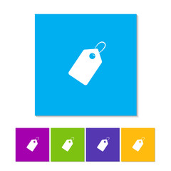 Price tag black icon. illustration. Orange, purple, magenta, violet, yellow, green and blue color buttons