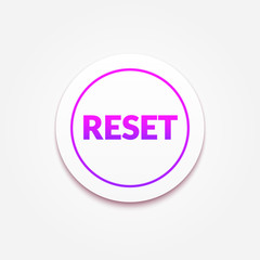 Reset button text icon