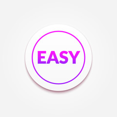 Easy button text icon