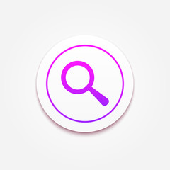 Search icon, Magnify button illustration