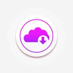 Cloud download icon : Cloud Computing Concept