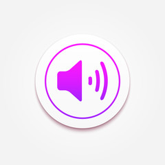Volume icon. Speaker icon. Volume max. illustration