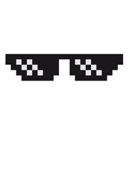 pixel sonnenbrille deal with it entspann dich ruhe bewahren komm damit klar spruch text lustig chillen cool