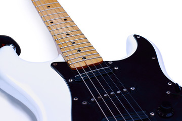 Fototapeta na wymiar Electric guitar isolated on white background