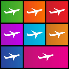 Airplane icon . Metro style