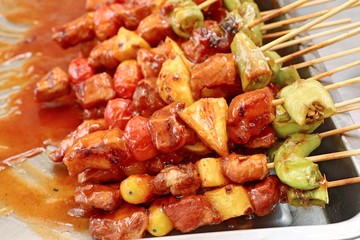 Bar-B-Q or BBQ grill of meat