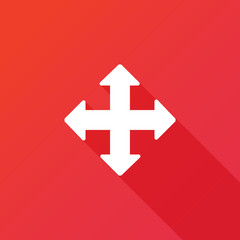 Obraz premium Move icon arrows.Long shadow
