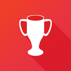 Trophy Icon. Trophy Cup Flat Icon with Long Shadow. illustration for design. illustration