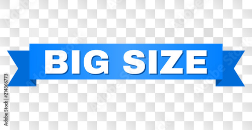 Small Size Text On A Ribbon Designed With White Caption And Blue