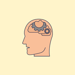 mechanisms in the brain fild outline icon. Element of idea and solutions for mobile concept and web apps. Fild outline icon for website design and development