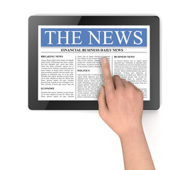 news on tablet concept illustration