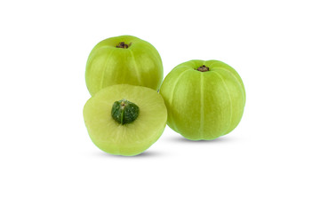 Indian gooseberry isolated on white background