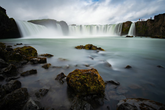 Godafoss is a waterfall in Iceland.